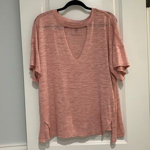 Pink Oversized Free People Top (Fits like Medium)